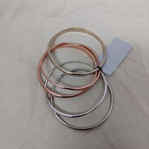 🍍Bracelets Lot 5 Gold, Silver, Rose Gold Tone